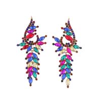 1 Pair Elegant Vacation Classic Style Geometric Plating Inlay Alloy Rhinestones Glass Gold Plated Drop Earrings main image 8