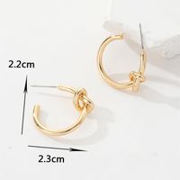 1 Pair Simple Style C Shape Plating Inlay Copper Artificial Pearls 14k Gold Plated Ear Studs main image 2