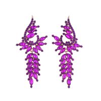 1 Pair Elegant Vacation Classic Style Geometric Plating Inlay Alloy Rhinestones Glass Gold Plated Drop Earrings sku image 10