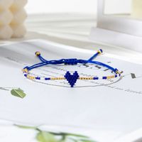Vintage Style Geometric Round Heart Shape Glass Knitting Women's Bracelets main image 7