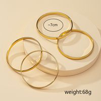 Simple Style Geometric Alloy Plating No Inlaid Unisex Bracelets main image 7