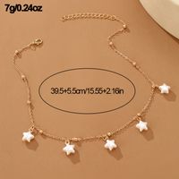 Sweet Star Heart Shape Bow Knot Alloy Pearl Women's Necklace main image 5