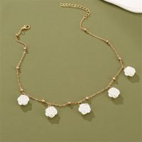 Sweet Star Heart Shape Bow Knot Alloy Pearl Women's Necklace main image 8