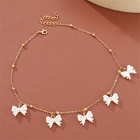 Sweet Star Heart Shape Bow Knot Alloy Pearl Women's Necklace main image 10