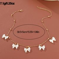 Sweet Star Heart Shape Bow Knot Alloy Pearl Women's Necklace main image 2