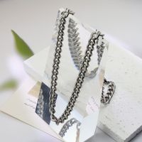 Vintage Style Solid Color Stainless Steel Men's Necklace main image 4