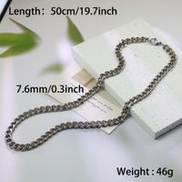 Vintage Style Solid Color Stainless Steel Men's Necklace main image 2