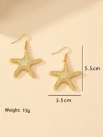 Wholesale Jewelry 1 Pair Ins Style Vacation Starfish Alloy Drop Earrings main image 7
