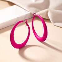 1 Pair Simple Style Commute Round Plating Alloy Gold Plated Hoop Earrings main image 3