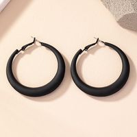 1 Pair Simple Style Commute Round Plating Alloy Gold Plated Hoop Earrings main image 4
