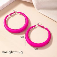 1 Pair Simple Style Commute Round Plating Alloy Gold Plated Hoop Earrings sku image 1