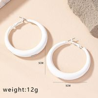 1 Pair Simple Style Commute Round Plating Alloy Gold Plated Hoop Earrings main image 2