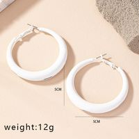 1 Pair Simple Style Commute Round Plating Alloy Gold Plated Hoop Earrings sku image 2