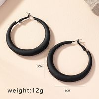 1 Pair Simple Style Commute Round Plating Alloy Gold Plated Hoop Earrings sku image 3