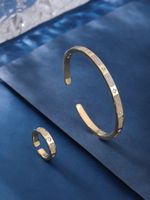 Einfacher Stil Geometrisch Kupfer 18 Karat Vergoldet Zirkon Ringe Armbänder In Masse main image 5