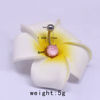 Sweet Artistic Cross Round Heart Shape Stainless Steel Copper Plating Inlay Rhinestones White Gold Plated Gold Plated Belly Ring sku image 3