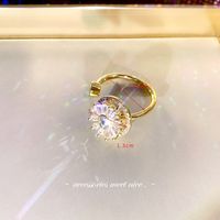 Elegante Geométrico Aleación Cobre Embutido Perlas Artificiales Diamantes De Imitación Chapado En Oro De 14 Quilates. Anillo Abierto sku image 19