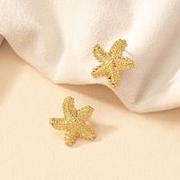 1 Pair Simple Style Starfish Plating Alloy Ear Studs main image 4