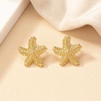 1 Pair Simple Style Starfish Plating Alloy Ear Studs main image 10