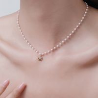 Simple Style Classic Style Star Imitation Pearl Copper Plating Inlay Zircon 18k Gold Plated Women's Pendant Necklace main image 1