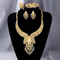 Vintage Style Lady Geometric Copper 18k Gold Plated Zircon Bracelets Earrings Necklace In Bulk main image 1