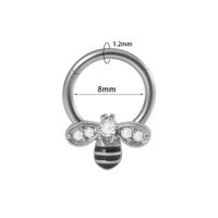 Modern Style Simple Style Shiny Water Droplets Stainless Steel Plating Inlay Zircon Nose Studs sku image 8