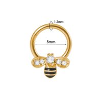 Modern Style Simple Style Shiny Water Droplets Stainless Steel Plating Inlay Zircon Nose Studs sku image 9