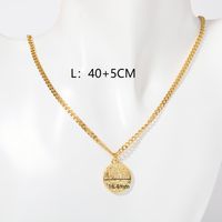 Retro Star Moon Copper Plating Inlay Zircon Pendant Necklace sku image 3