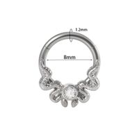 Modern Style Simple Style Shiny Water Droplets Stainless Steel Plating Inlay Zircon Nose Studs sku image 6