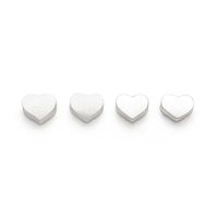 1 Piece 5.2*6*2.2mm Hole 1~1.9mm Sterling Silver Heart Shape Beads main image 3