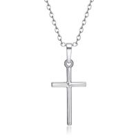 Simple Style Cross Alloy Plating Inlay Rhinestones Unisex Pendant Necklace sku image 2