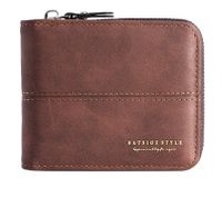 Men's Solid Color Pu Leather Zipper Small Wallets sku image 3