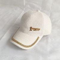 Women's Elegant Solid Color Curved Eaves Baseball Cap sku image 1