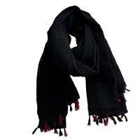 Women's Basic Solid Color Cotton Polyester Tassel Scarf main image 2