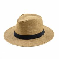 Women's Elegant Lady Solid Color Big Eaves Fedora Hat main image 6