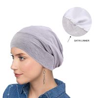 Women's Lady Simple Style Solid Color Eaveless Beanie Hat main image 6
