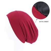 Women's Lady Simple Style Solid Color Eaveless Beanie Hat sku image 8
