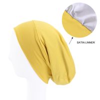 Women's Lady Simple Style Solid Color Eaveless Beanie Hat sku image 1