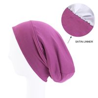 Women's Lady Simple Style Solid Color Eaveless Beanie Hat sku image 3