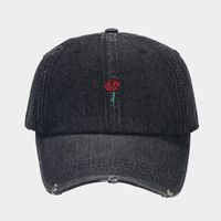 Unisexe De Base Rétro Style Simple Rose Broderie Avant-toit Incurvé Casquette De Baseball main image 4