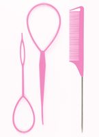 Basic Solid Color Plastic Hair Comb 1 Set sku image 1