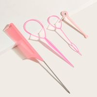Basic Solid Color Plastic Hair Comb 1 Set main image 1