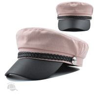 Frau Vintage-stil Einfacher Stil Einfarbig Gebogene Traufen Militärischer Hut sku image 2