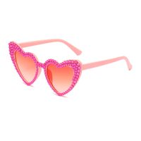 Fashion Heart Shape Ac Special-shaped Mirror Diamond Frameless Women's Sunglasses sku image 15