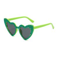 Fashion Heart Shape Ac Special-shaped Mirror Diamond Frameless Women's Sunglasses sku image 16