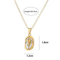Cute Romantic Irregular Flower Stainless Steel Plating 18k Gold Plated Pendant Necklace main image 2