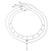 Retro Classic Style Round Rectangle Zircon Alloy Copper Wholesale Necklace main image 5