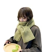 Women's Sweet Korean Style Solid Color Knit Scarf main image 5