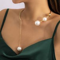 Casual Geometric Stainless Steel Artificial Pearl Plating Artificial Pearls 18K Gold Plated Unisex Choker main image 6