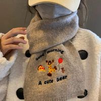 Women's Cute Basic Animal Solid Color Artificial Wool Scarf main image 2